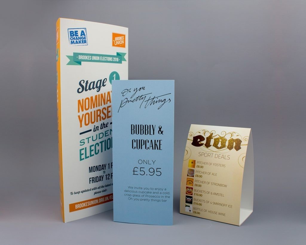 Table Tents Printing Worcester